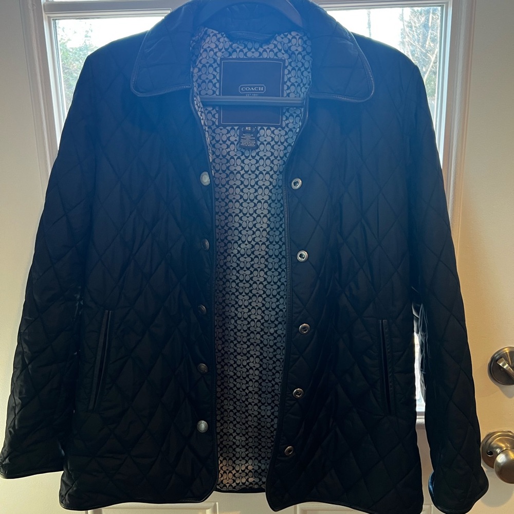 Coach quilted leather trim jacket - Picture 7 of 10